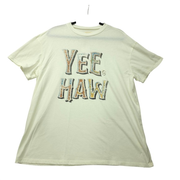 Sterling & Stitch Tops - Sterling & Stitch Women Yee Haw Graphic Tee Cream Studded Western T-Shirt M NWT